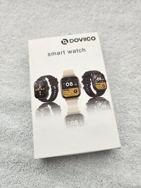 DOVIICO L20 Smart Watch Rose Gold Pink 3 Bands Charger NEW Unused